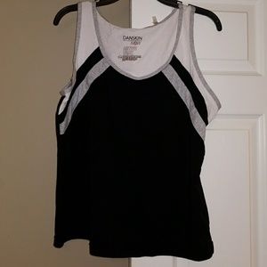 Black, white, and gray athletic tank